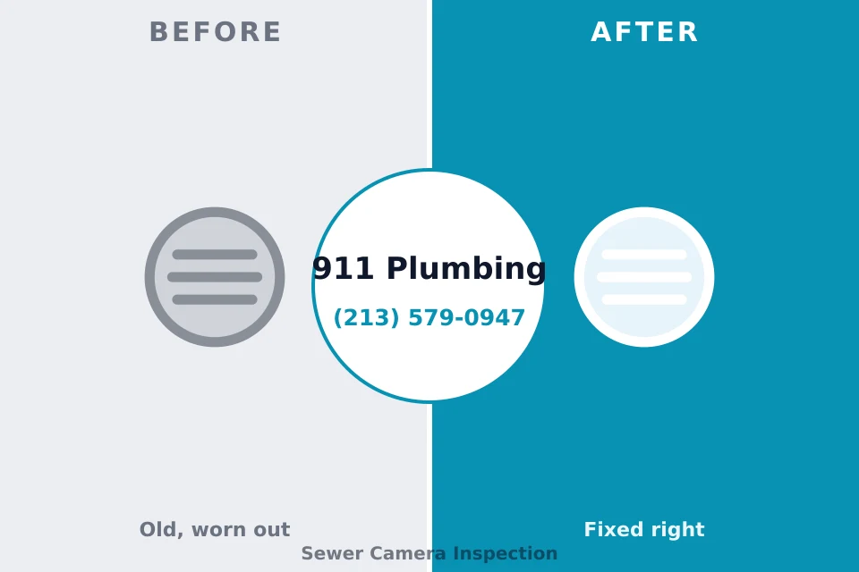 Before and after: plumbing repair North Fort Lewis, WA